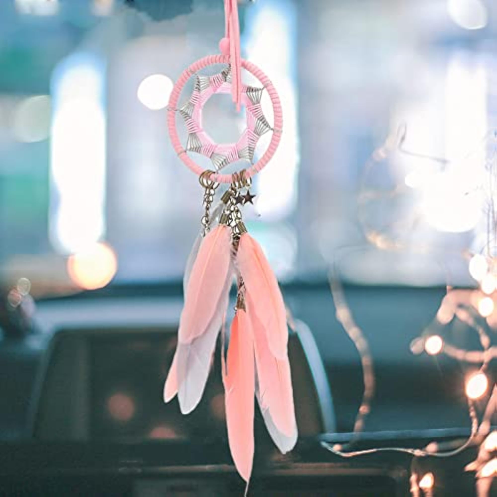 Handcrafted Pink Dreamcatcher Decoration
