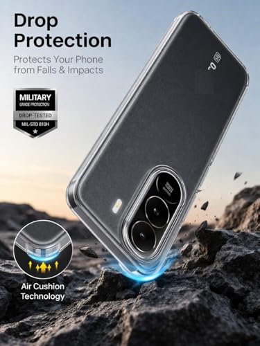 Image of COVERBLACK Soft Rubber Silicon Clear Case Back Cover Compatible for Mi REDMI A7 Pro 5G - Transparent
