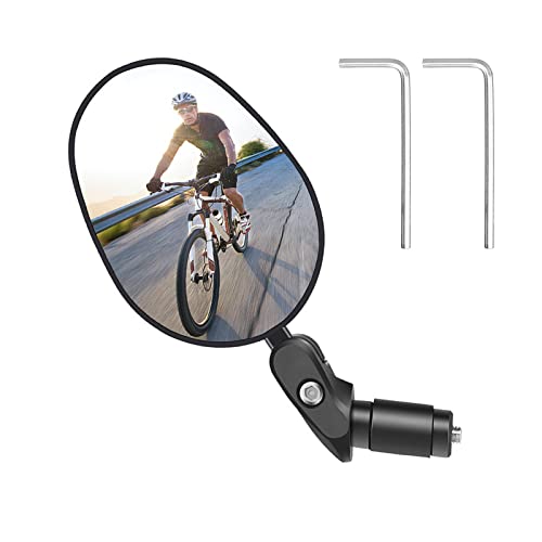 Rétroviseur de vélo, rétroviseurs HD pour vélo - Rotation à 360° - Pour guidon de 17,4 à 22 mm - Rétroviseur de sécurité pour vélo électrique - VTT et vélo de route Cover