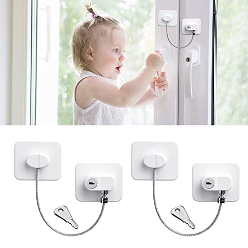 Seguridad para Ventanas Puertas, Limitadores de Puertas y Ventanas, Cerraduras de Puertas y Ventanas, Puerta Cierre de Seguridad, Cerradura Nevera, Candado Nevera Autoadhesiva