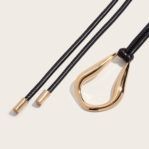 Simple Tie Waist Belt Exquisite Tie Buckle PU Belt Punk Belt Versatile Simple Belt Casual Wear3