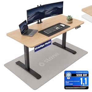 Stane Höhenverstellbarer Schreibtisch 160x80 – Elektrischer Bürotisch Eiche