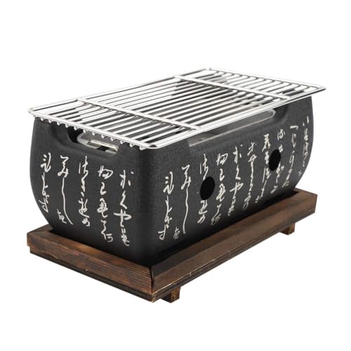 Parrilla japonesa para barbacoa, horno rectangular de carbón y placa de cocción para barbacoa al aire libre, estufa de alcohol para uso doméstico, accesorios de herramientas de barbacoa