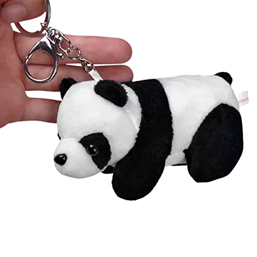 holexty Animal en Peluche Ours Panda | Charme Panda | Cadeaux Panda pour garçons, Porte-clés créatif avec Petits Animaux en Peluche pour décorations de clés Cover