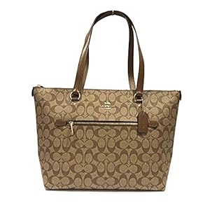 Coach-Gallery-Tote-Shoulder-Bag Coach Gllery Tote Shoulder Handbag (IM/Khaki/Saddle)