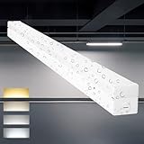 【4台セット】LED蛍光灯 40W形 器具一体型 トラフ型 逆富士形 LED 一体形 ベースライト 天井直付型 40形蛍光灯 2灯相当 従来の2本40W形 直管 代替 器具一体形 防潮防滴防湿 IP54 高輝度 10000LM 50W 省エネ 長寿命 照明器具 キッチンベースライト 防震 防虫 取付簡単 施設用 倉庫 店舗 事務所 PSE認証済み (昼白色5000K)