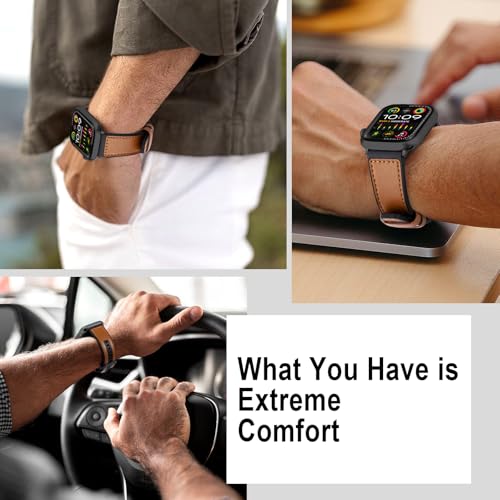 Bracelet Apple Watch en cuir véritable premium confortable et durable - 7