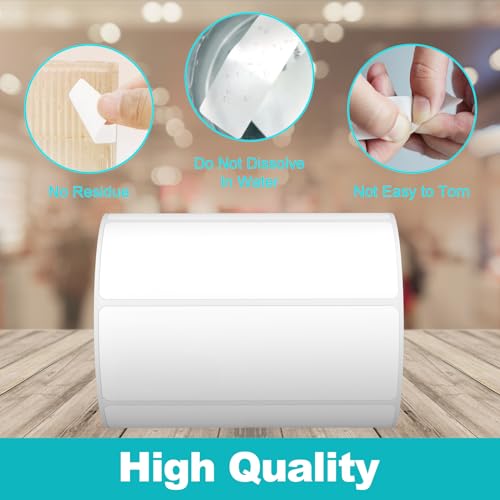 Kingtac 500 etiquetas de alimentos em branco, etiquetas de congelador de 2,5 x 7,6 cm removíveis par