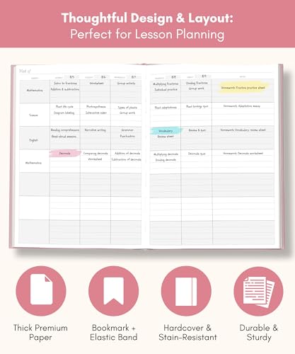 Image of Lamare Teacher Planner 2026-2027 Academic Year - Undated Lesson Plan Book | Plan Smarter, Teach Better | Teacher Calendar & Undated Planner for Classroom Organization | Teacher Must Haves