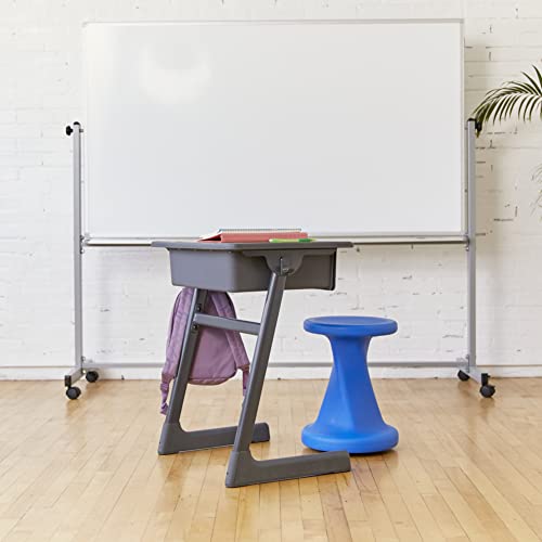 Image of ECR4Kids Twist Active Wobble Stool, 18in Seat Height, Classroom Furniture, Blue