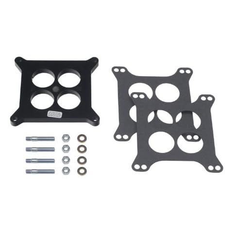 Trans-Dapt Performance 2370 Plastic Phenolic 4 Barrel Carb Spacer Ported 0.5 in. Incl. Gaskets/Studs/Nuts/Washers Plastic Phenolic 4 Barrel Carb Spacer Cover