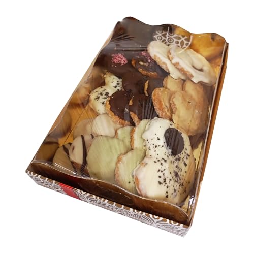 DELICIXIMOS de · Palmeras surtidas bañadas en; chocolate, chocolate blanco, galleta, oreo, pistacho y nutela. Palmeras recien honeadas tiernas y gugosas para cualquier celebración. Caja de 500 gramos
