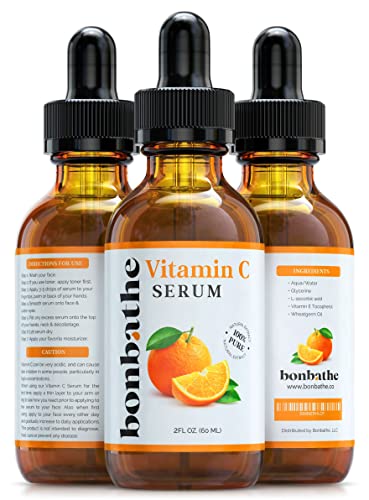 Vitamin C Serum For Face - Natural Anti-Aging Moisturizer Vitamin C Oil Extract Drops For Soft & Smooth Skin - Hyaluronic Acid, Ascorbic Acid, Vitamin E, Wheatgerm Oil Formula - 2Oz #TOP1