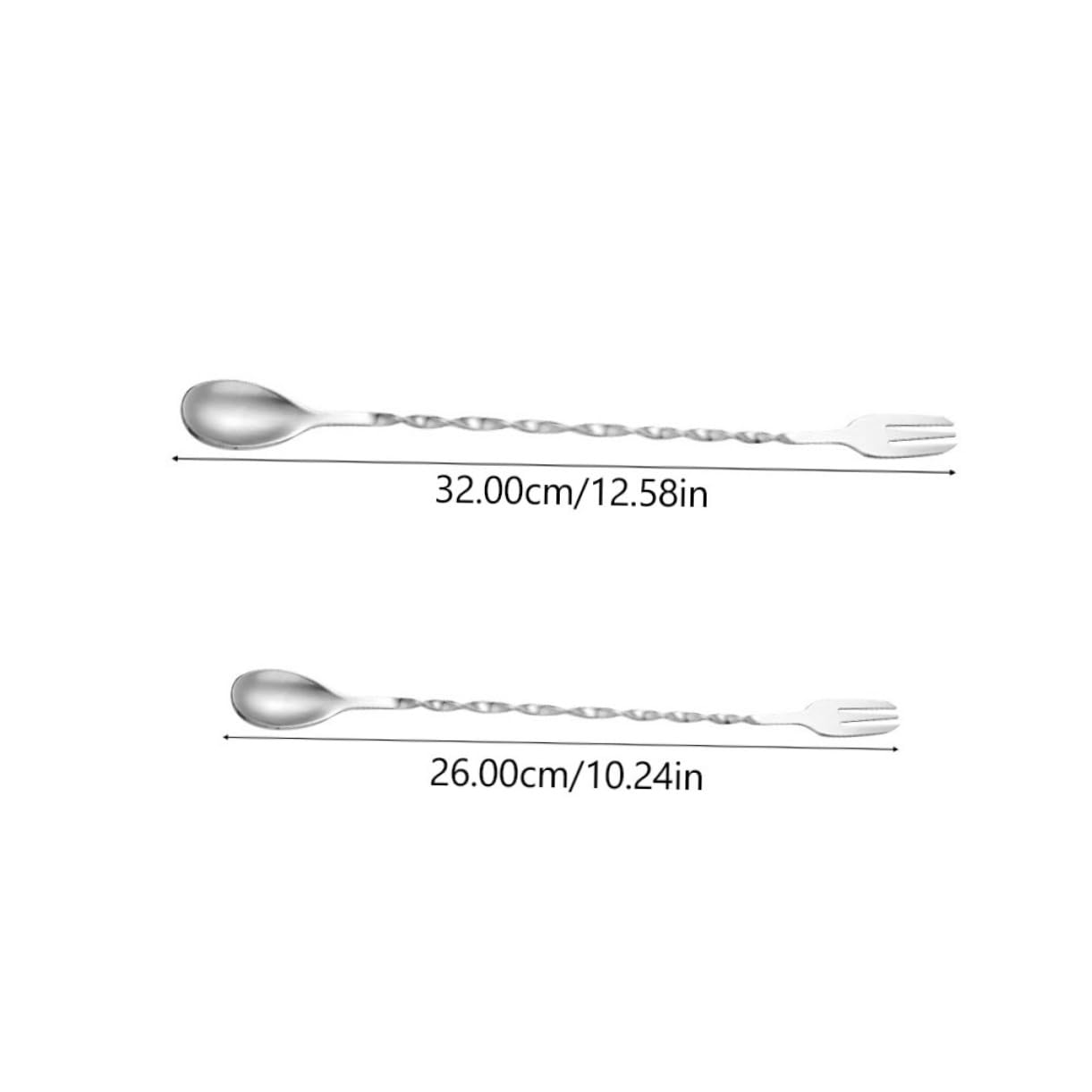 Cabilock 6pcs Stainless Steel Stirring Spoons Large Cooking Spoons for Stirring for Bar Tea Dessert