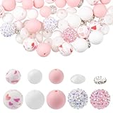 Utilisations multiples:les perles en silicone roses sont largement utilisées et conviennent parfaitement à la fabrication de stylos DIY, porte clés, longes, chaînes de téléphone, Bracelets, Colliers, etc.., vous permettant de découvrir le plaisir du bricolage pendant le processus de production