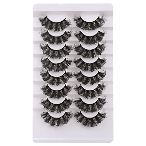 Gmagictobo False Eyelashes Fluffy Dramatic 3D Faux Mink Lashes 22Mm False Lashes Pack Long Luxurious Volume Soft Strip Fake Eye Lashes 8 Pairs Multipack #TOP1