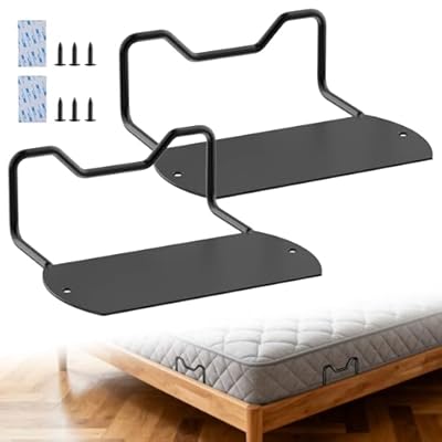 Mattress Slide Stopper,Mattress Retainer Bar,Mattress Retainer Bar for Adjustable Bed,Wider Taller Non Slip Mattress Gripper,Anti Mattress Slide for Most Soft Bed(Black,1.96" H,2 Pack)