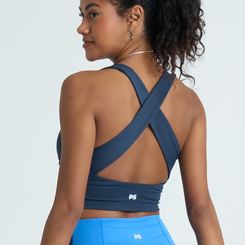 Image of POPSUGAR Sports Bras for Women - Y Back, High Neck, Strappy & Long Line Padded Racerback Bra Workout Yoga Top Racer Back Bra