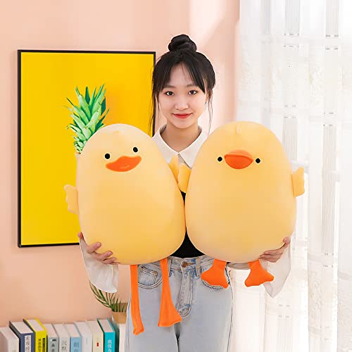 Deyi Plush Duck Stuffed Animal Soft Toys Yellow Duckling Stuff,Gifts For Friends And Children Christmas,Cute Yellow Throw Pillow (Short-Legged Yellow Duck,15.7In) #TOP7
