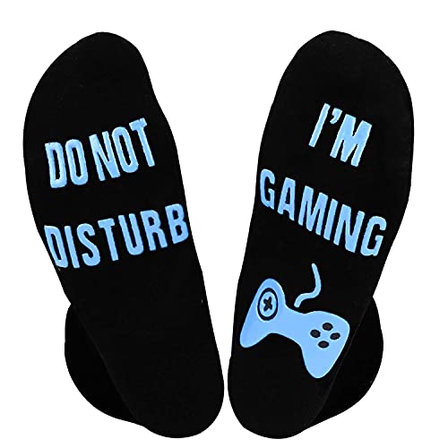 Zkxiyuan Calcetines de juego Do Not Disturb I'm Gamer, regalos divertidos para hombres, mujeres, niños, adolescentes, hijos, novios, maridos, papá, amantes del juego