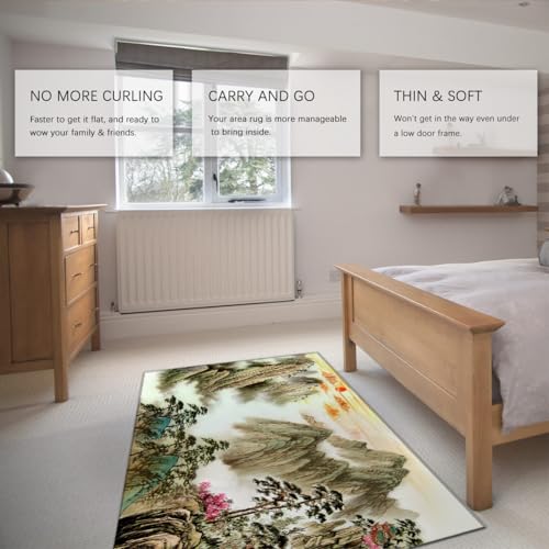 Tapis antidérapant grand format lavable pour sécuriser le salon et simplifier l'entretien