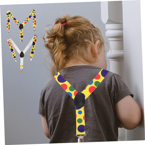 1 Set Dot Suspenders with Matching Bow Tie Comfortable Skin Friendly Costume Accessory for Themed Parties Halloween and Cosplay Events3