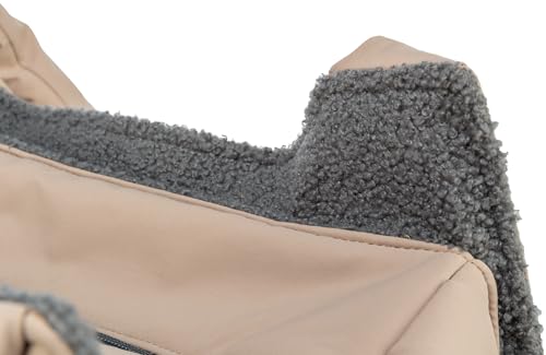 TRIXIE Transporttasche Gina für Hunde in beige/grau – praktische Tragetasche zum Transportieren deines Vierbeiners – modernes & Zeitloses Design – 28849