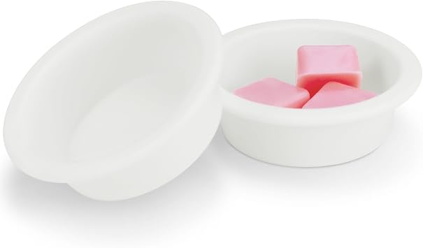 Bobolyn Silicone Wax Warmer Liners - 2Pcs Reusable Silicone Wax Melt Liner Leakproof Easy Clean Popper Liner Wax Melt Tray Dish for Scented Wax Melt Warmer Burner Both 2.5 inch in Bottom Diameter