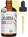 Jojoba Oil, USDA Certified Organic, 100% Pure, Cold Pressed, Unrefined. Revitalizes Hair & Gives Skin a Radiant Youthful Look. Effective Treatment for Face, Lips, Cuticles, Stretch Marks. (4 oz)