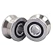 5Pcs Deep T Groove Flat Bottom Bearing, Stainless Steel Pulley Wheel for Wire Rope