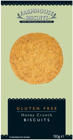 Gluten Free Cookies - Farmhouse Biscuits 150g VAT FREE (Honey Crunch)
