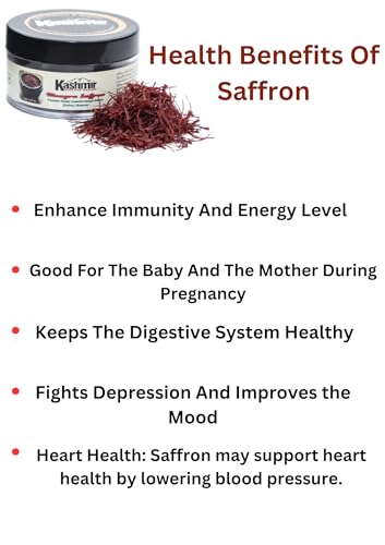 Image of Kashmir Online Store Original Saffron - Natural & Pure Finest Grade Kashmiri Kesar For Pregnant Women, Cooking, Face & Skin. (5Gm)