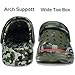 Ballaza Kids Tie Dye Garden Clogs for Boys Girls | Lightweight Slip-On Water Shoes with Arch Support Army/Green Big Kid 4