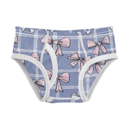 Wusikd Pink Bows Plaid Purple Boys' Underwear Cotton Boys Briefs Soft Toddler Underwear 2T
