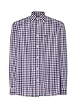 El Búho Nocturno Camisa Hombre Manga Larga - Invierno 100% Algodón Franela Cuadros o Popelín Antiarrugas - Bolsillo Tallas Grandes Holgada Button-Down Shirt - 50% Bambú, 50% Poliéster, Rojo 0308, XL