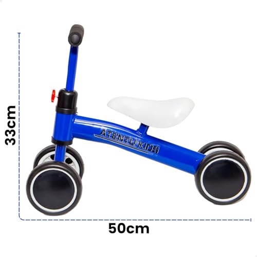 Bicicleta‎‎ Andador‎‎ Tico-Tico‎‎ De‎‎ Equilíbrio‎‎ Sem‎‎ Pedal‎‎ Infantil‎‎ 4‎‎‎ Rodas‎ (Azul)