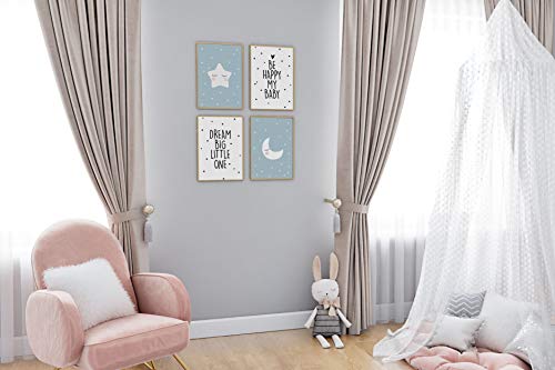 4Good Afbeeldingen kinderkamer, modern, Nordic Moon, sterren, zon, zon, maan, sterren, fotoset, jongens, meisjes… - Afbeelding 5