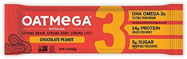 OATMEGA Dark Chocolate Peanut Bar, 1.8 OZ