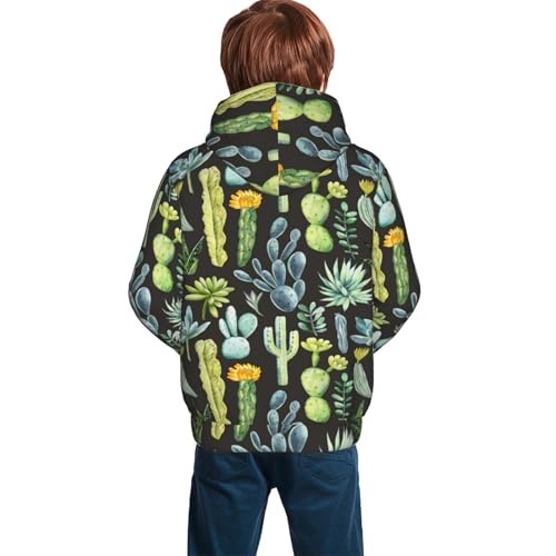Succulent Kid Hoodies Boys Sweatshirts Girls Pullover with Pocket4