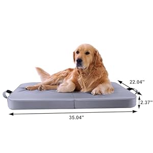  Large-Dog-Beds-Washagle-35x22-Suitable-for-Dogs-40-to-45lb-Memory-Foam-Dog-Bed-Waterproof-Dog-Mattress-with-Removable-Cover-Orthopedic-Foldable-Dog-Bed-for-Medium-Small-Dogs