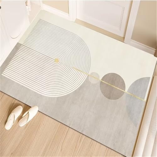 Tapis lavable gris pour chambre ado garçon avec design à rayures - 2