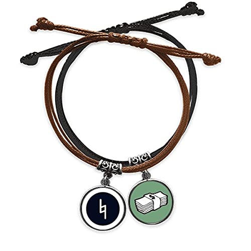 Pulsera de cuero negro estilo música para llevar en conciertos urbanos
