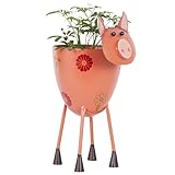 Deco 79 Eclectic Metal Planter, 8' x 14' x 16', Pink