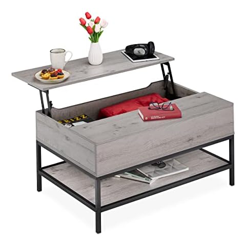 Relaxdays Lift Top Coffee Table with Storage Cover