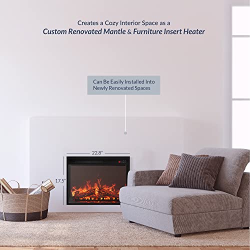 Belleze 050-HA-50323_2 23 Inch Electric Fireplace Insert W/Fire Crackling Sound thumb #6