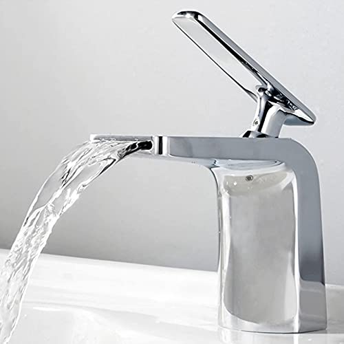 Robinet de lavabo cascade en laiton avec jet doux anti-projections - 3