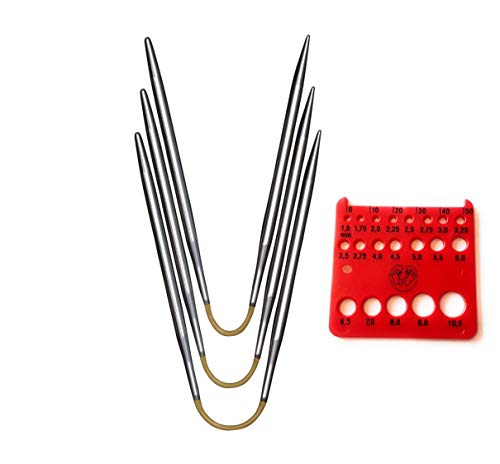 Taquets flexibles Addi Crasytrio 5 mm cordon doré pour tricoter sans fatigue