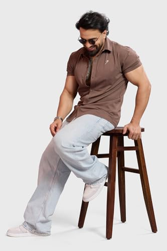 Image of FUAARK Mens Slim Fit Breathable, Lightweight & Stretchable Shirt for Casual wear