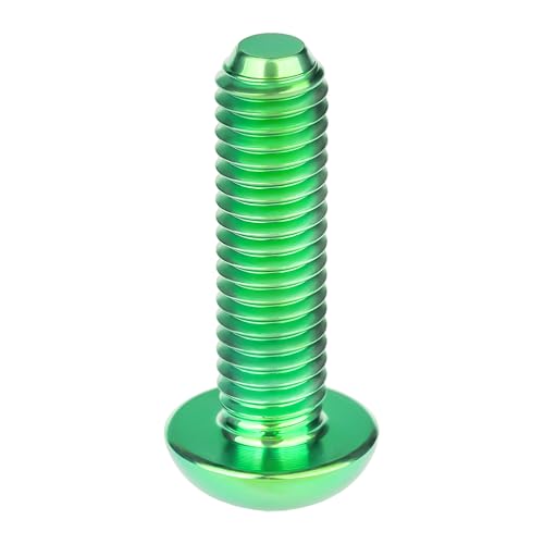 Image of Titanium Bolt M4x6 8 10 12 15 20mm Hex Head Screws for Bicycle Pack of 4 (Green, M4x15mm)