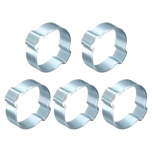Kozelo 5 pinces tuyau double oreille acier galvanisé 26,3-31mm